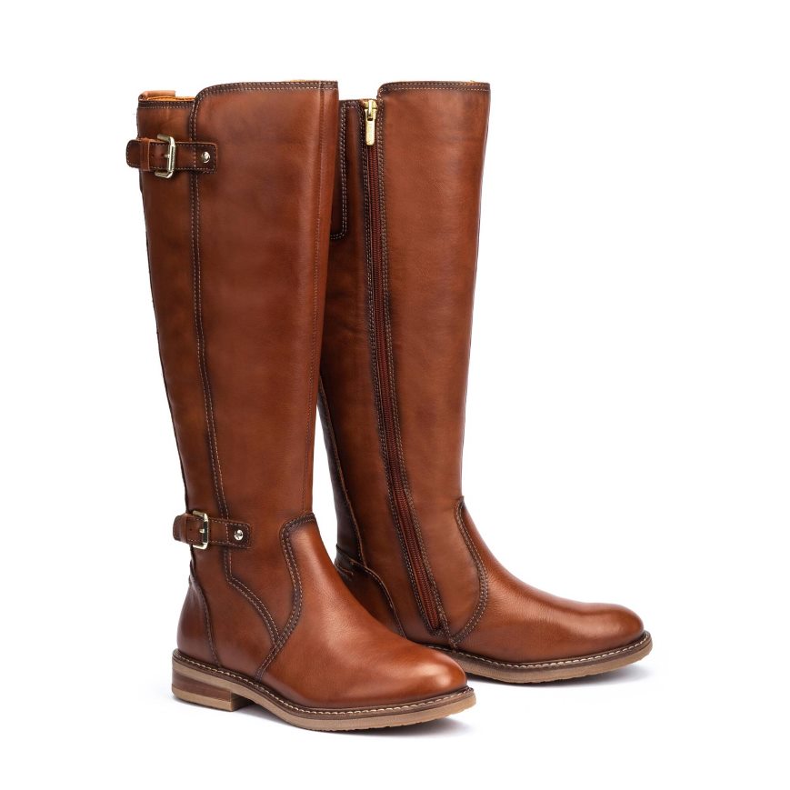 Women's Pikolinos ALDAYA Knee-high Boots Brown | NZ L3QA192